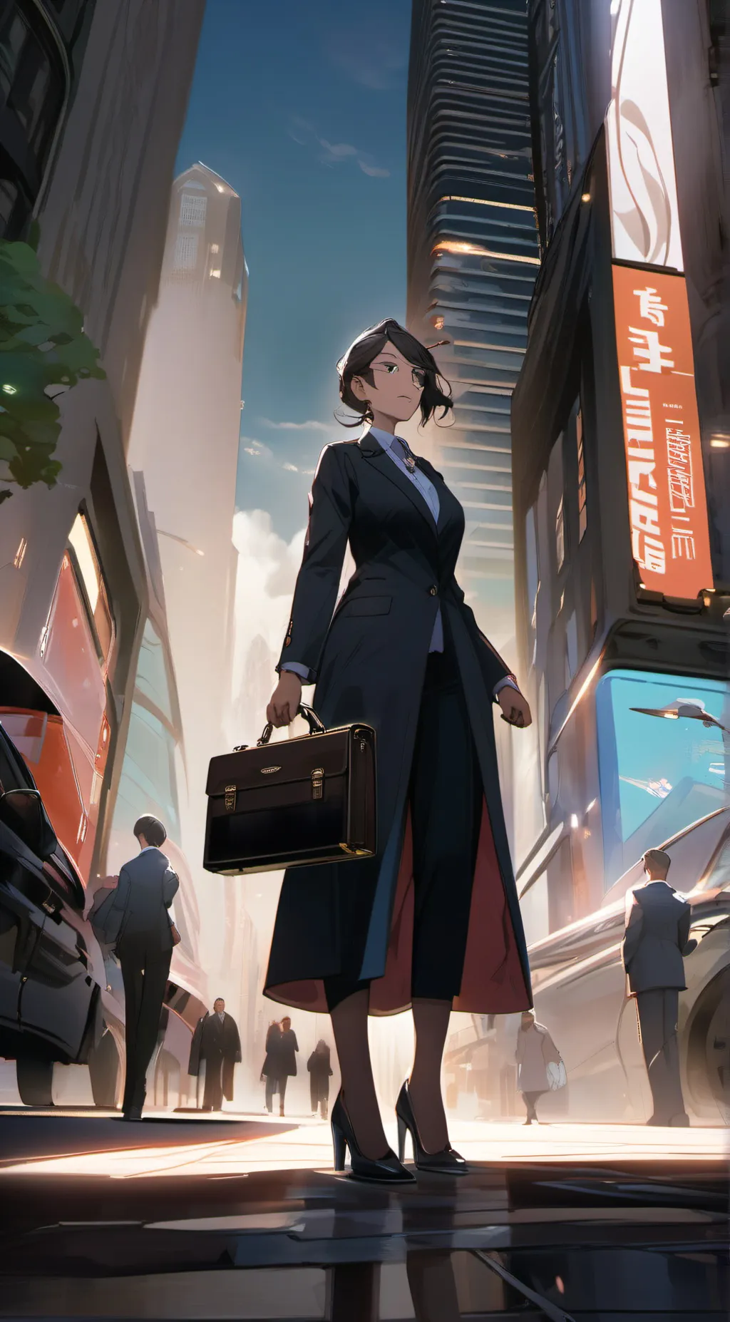 ai character: Titan camerawoman  background