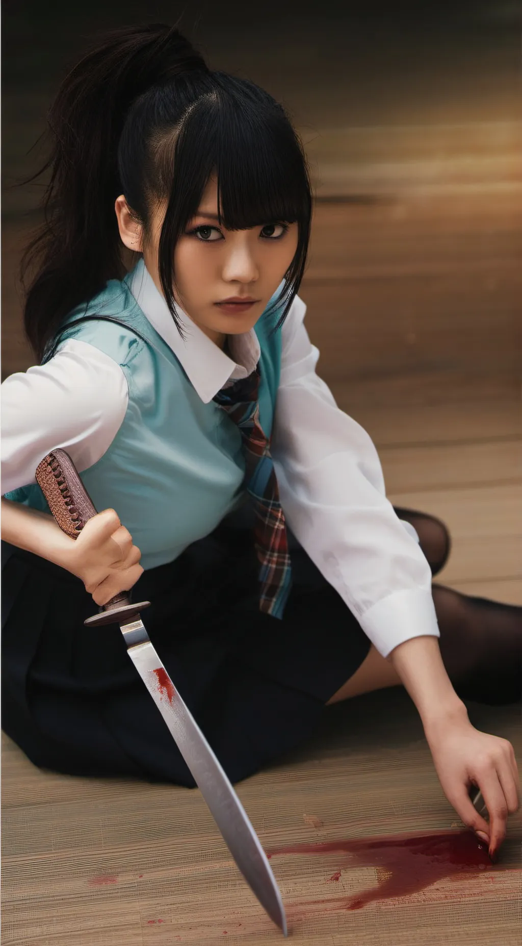 ai character: Yandare chan  background