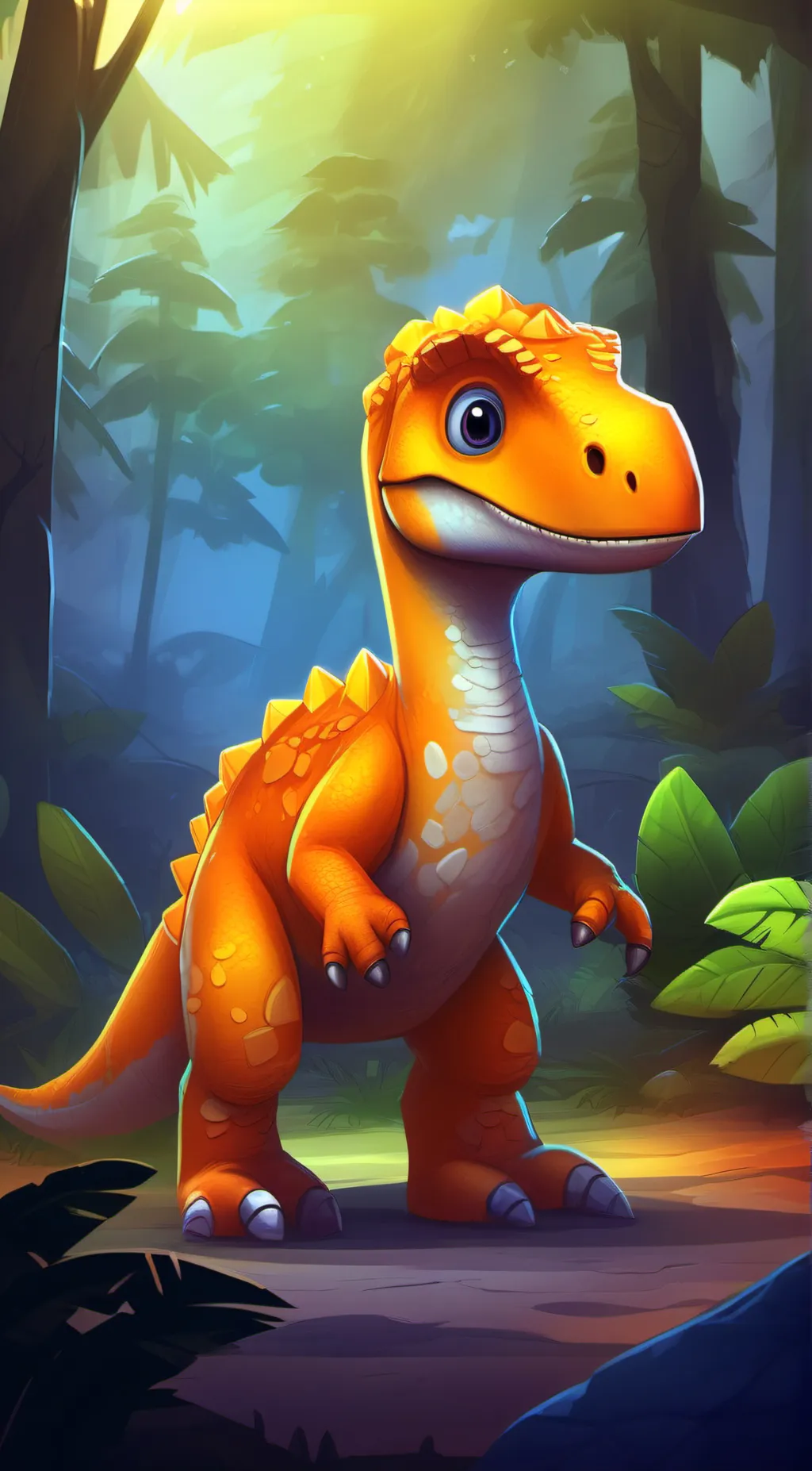 ai character: orange friend  background