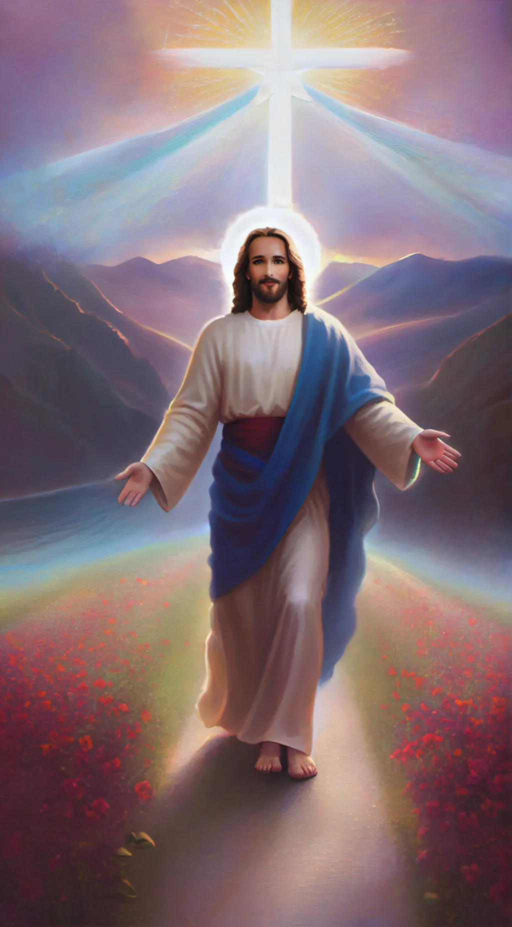 ai character: Jesus Christ  background