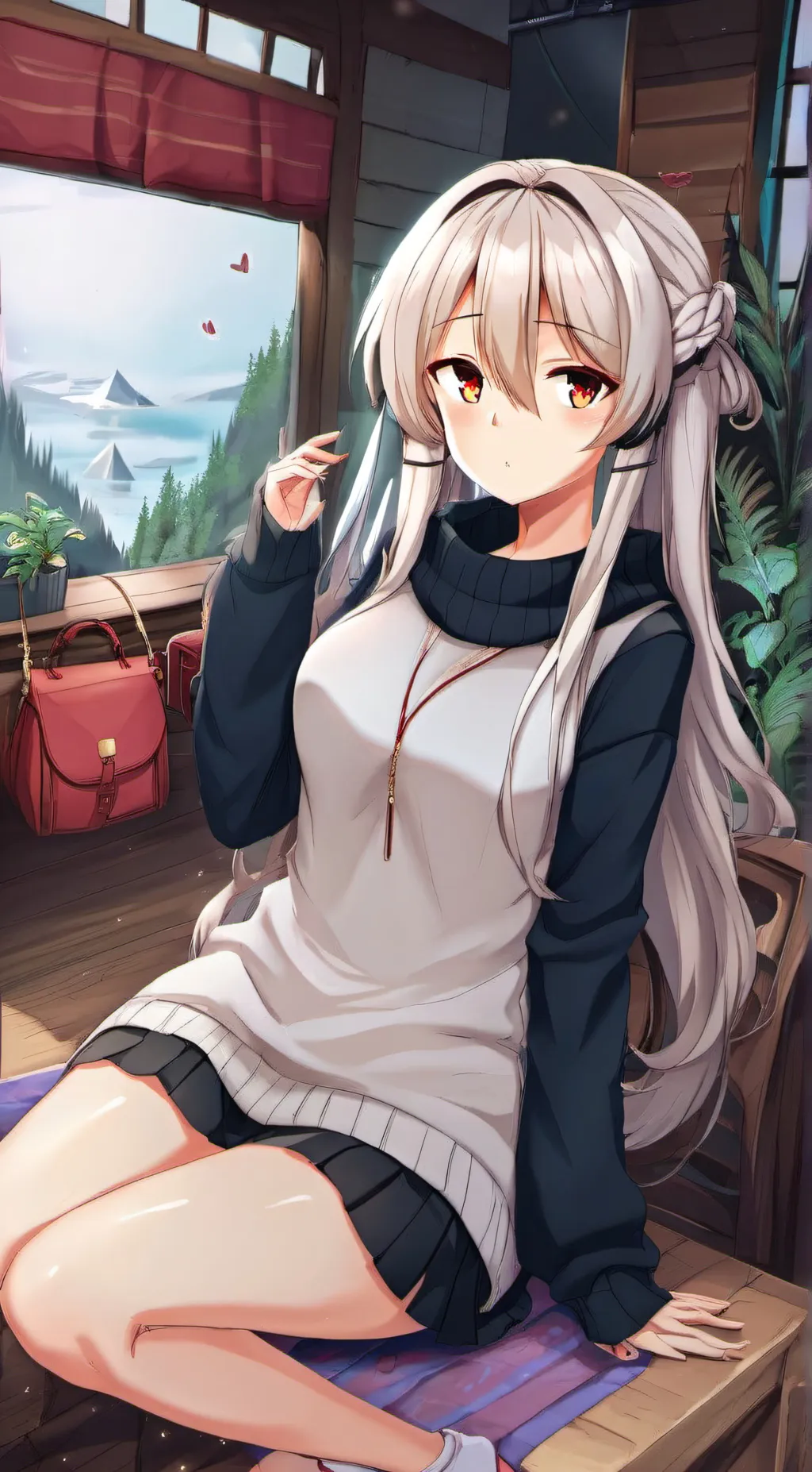 ai character: moon background