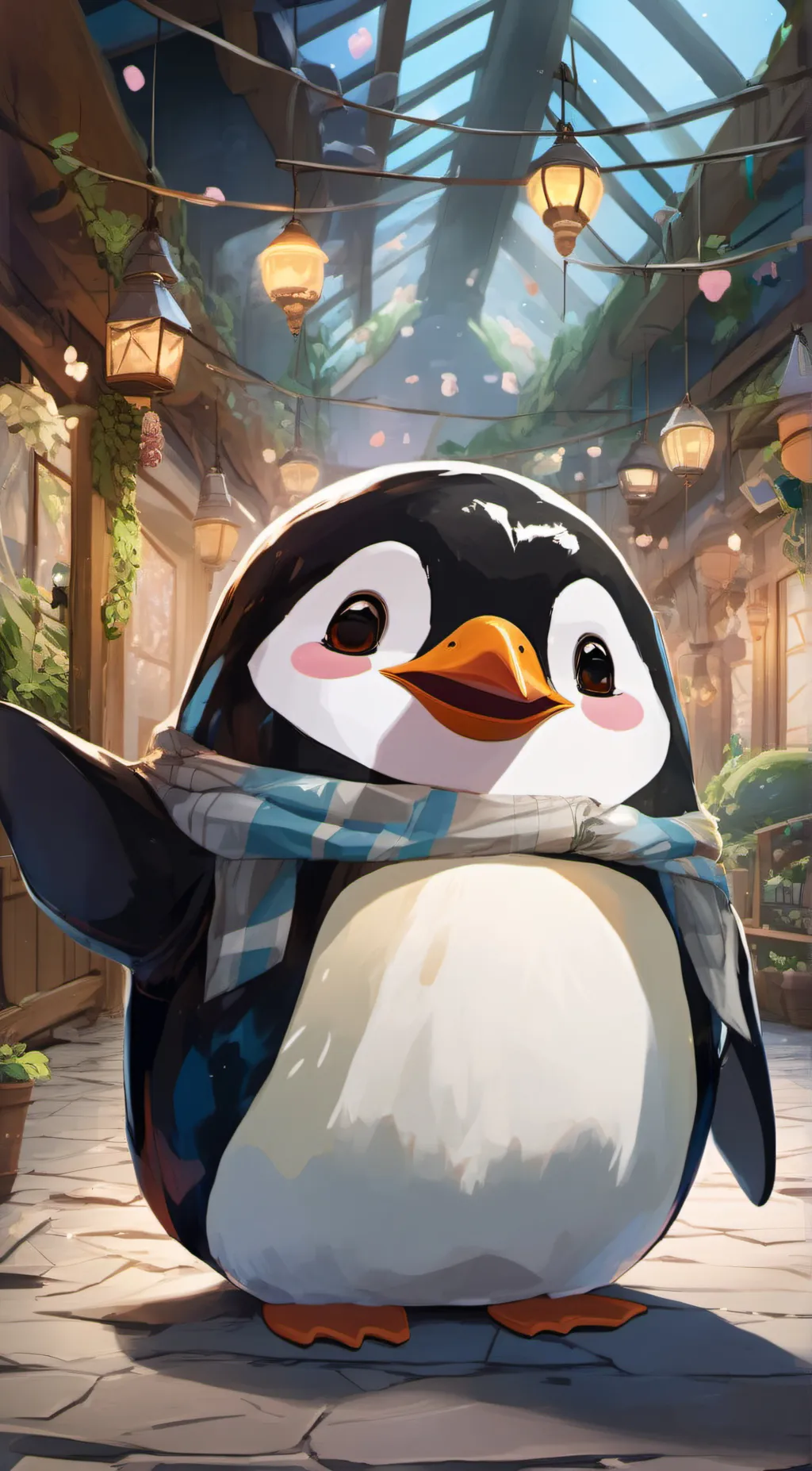 ai character: Puff the Pinguen background