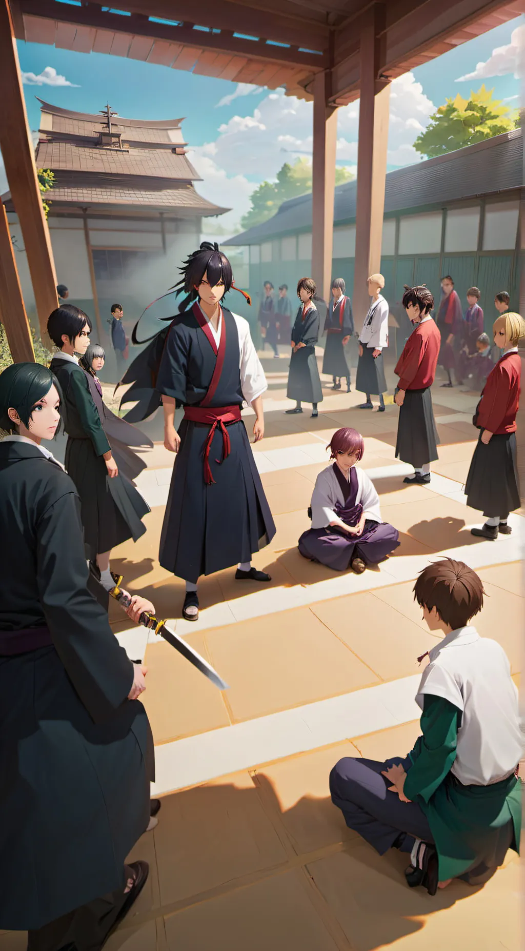 ai character: jujustu high  background