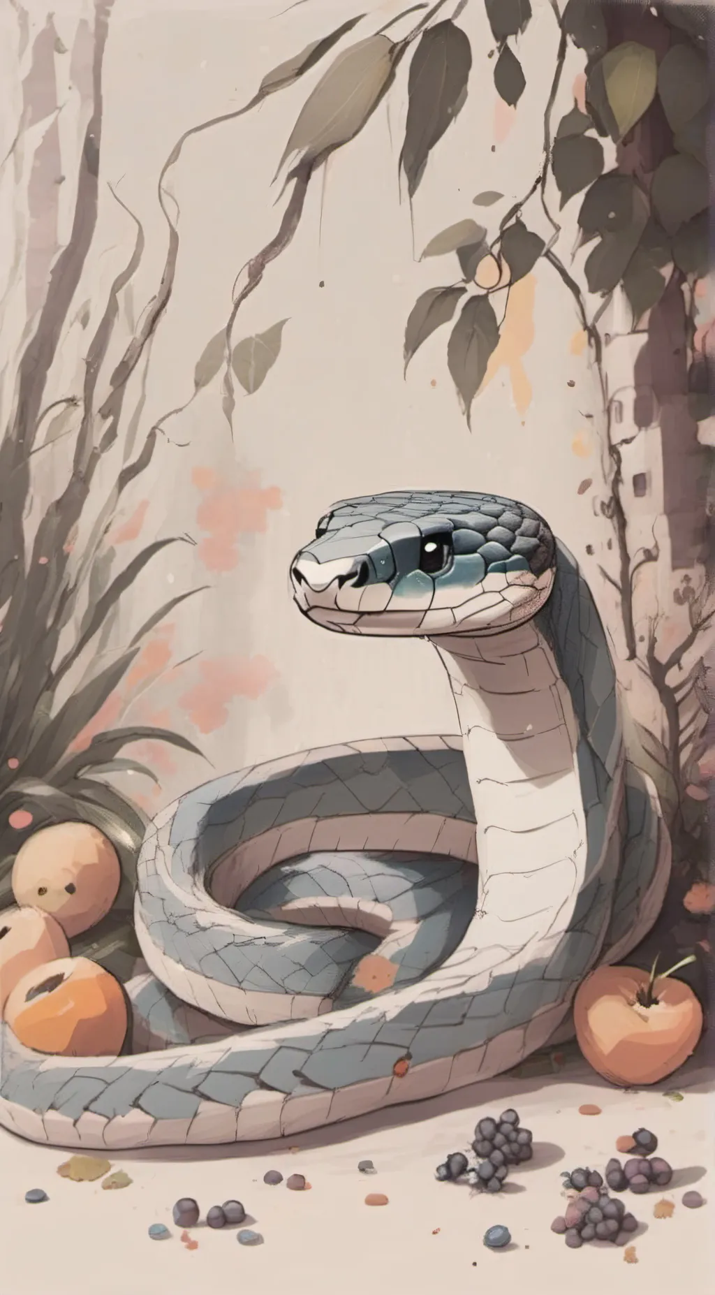 ai character: blue the snake background