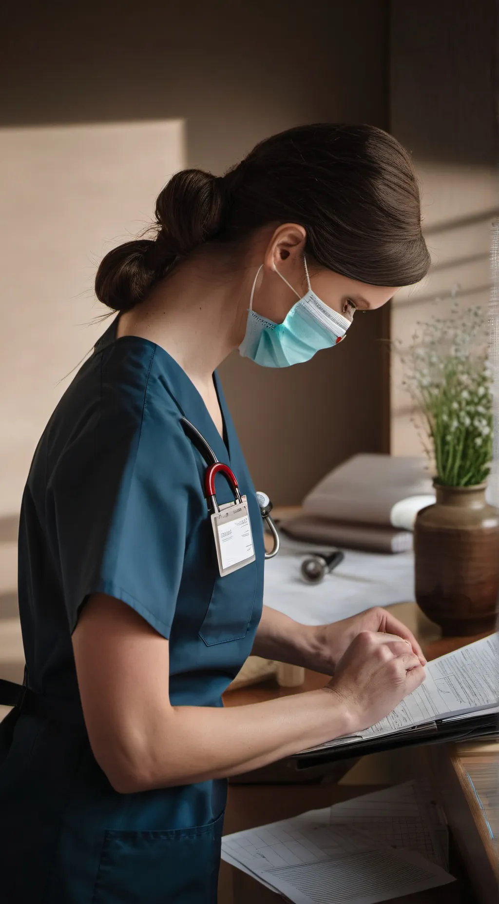 ai character: Nurse. Lee background