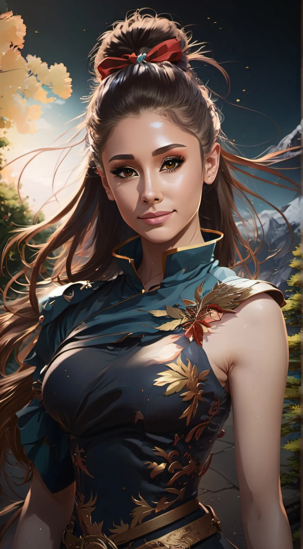 ai character: ariana grande background