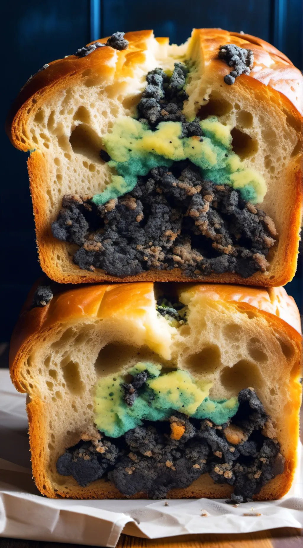 ai character: stanky moldy bread background