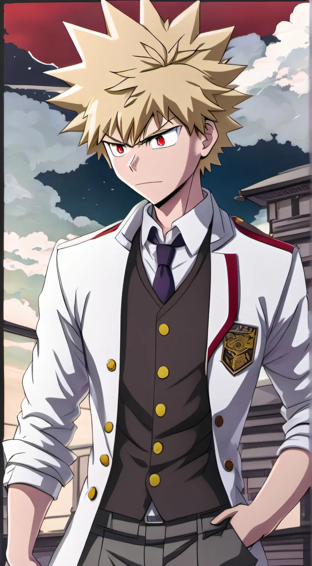 ai character: Bakugo  background