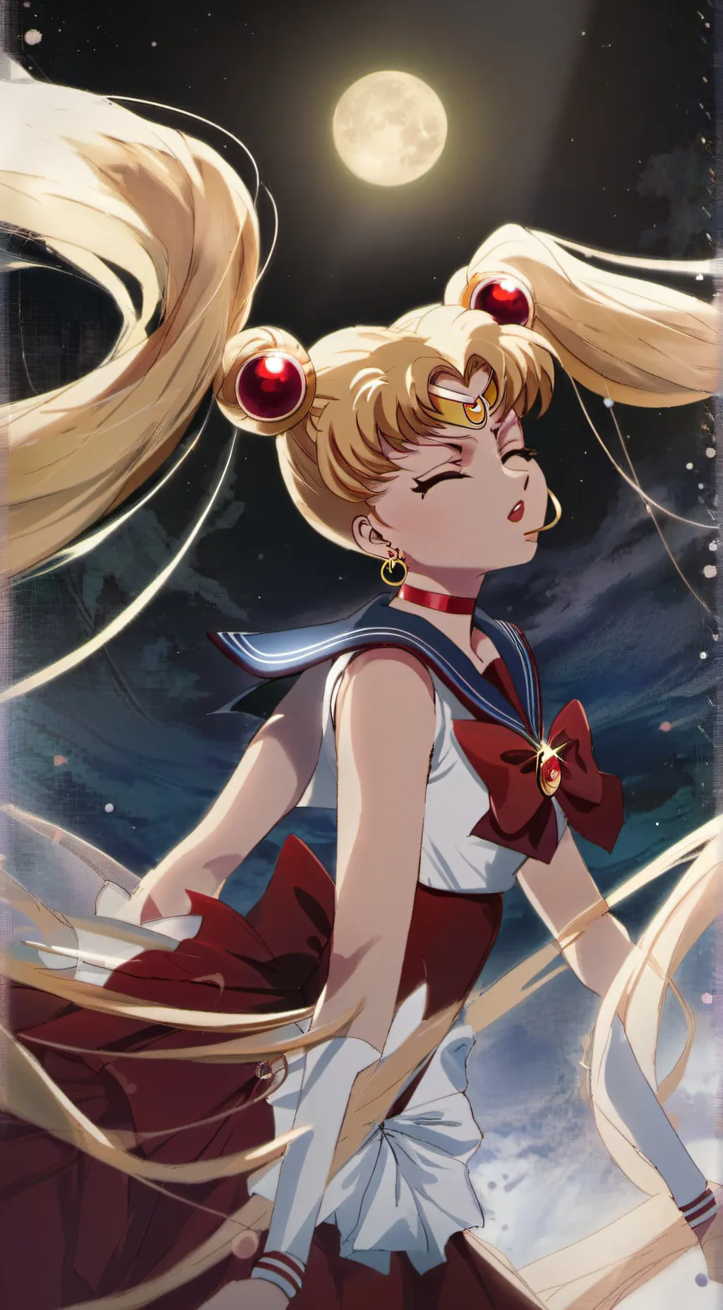 ai character: Salior moon background