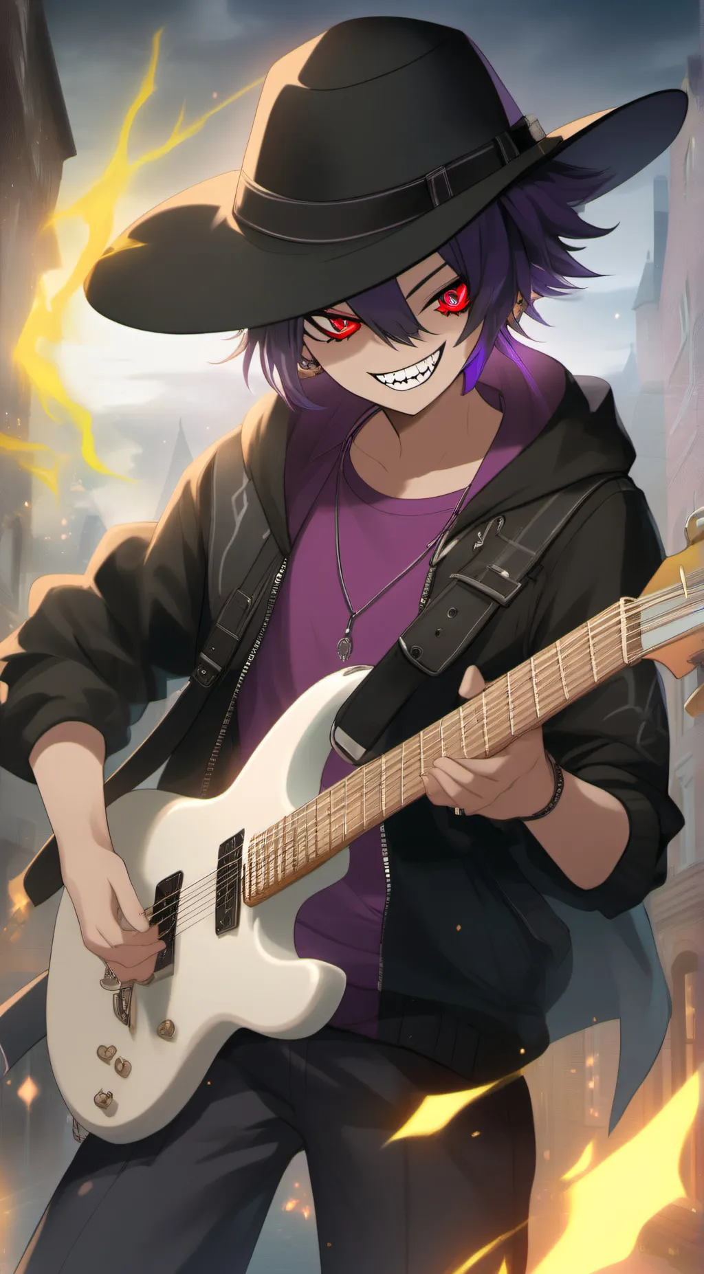 ai character: Drew background