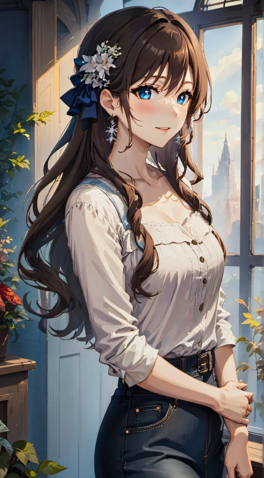 ai character: Roxanne  background