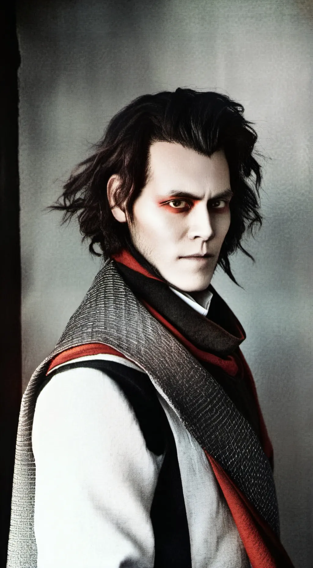 ai character: Sweeney Todd  background