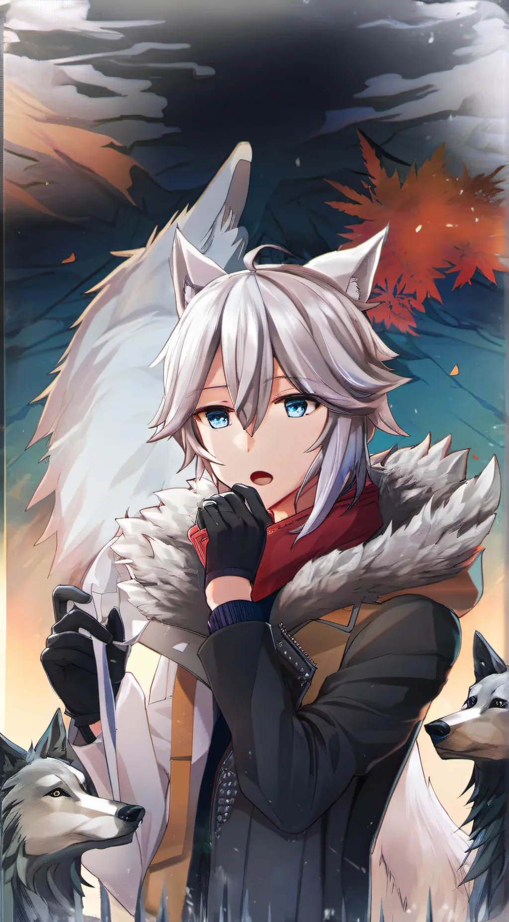 ai character: wolf background
