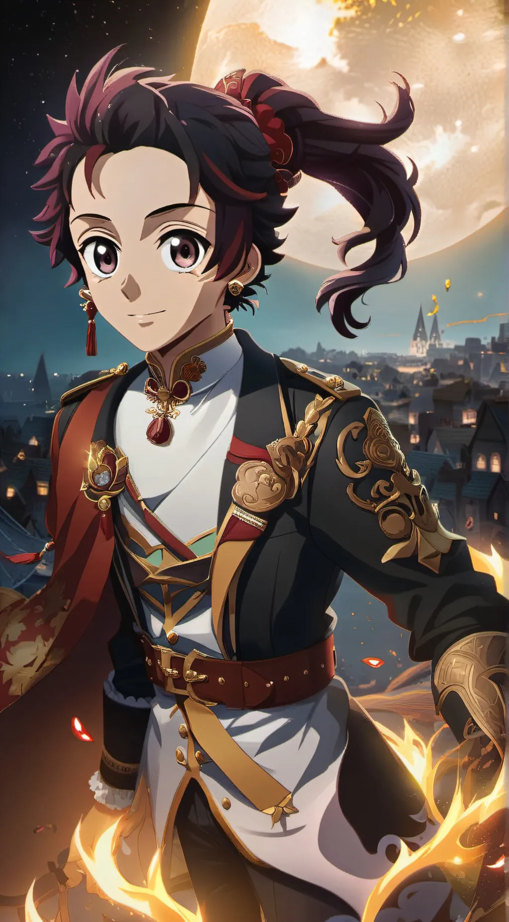 ai character: tanjiro background