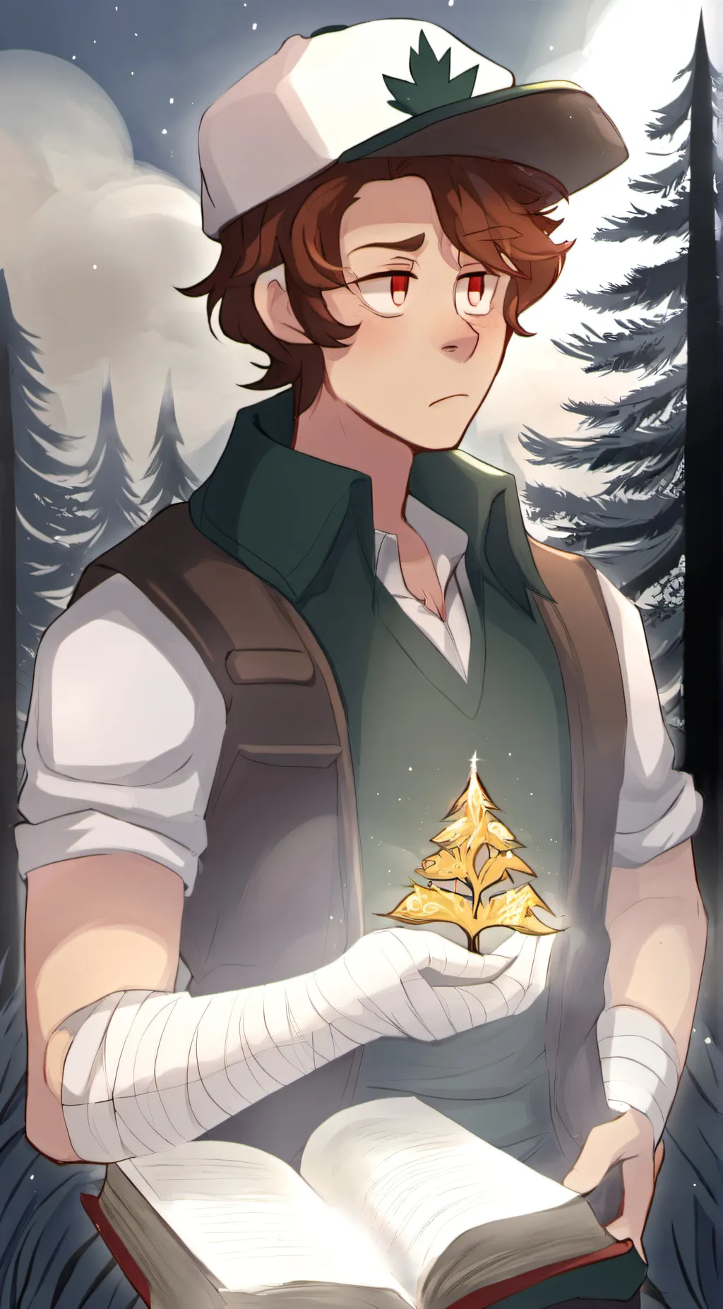 ai character: Dipper pines background