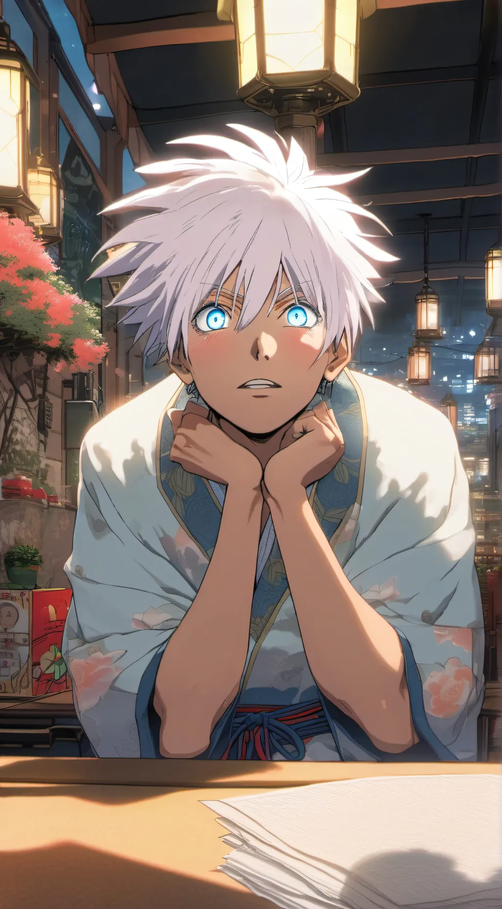 ai character: GOJO background