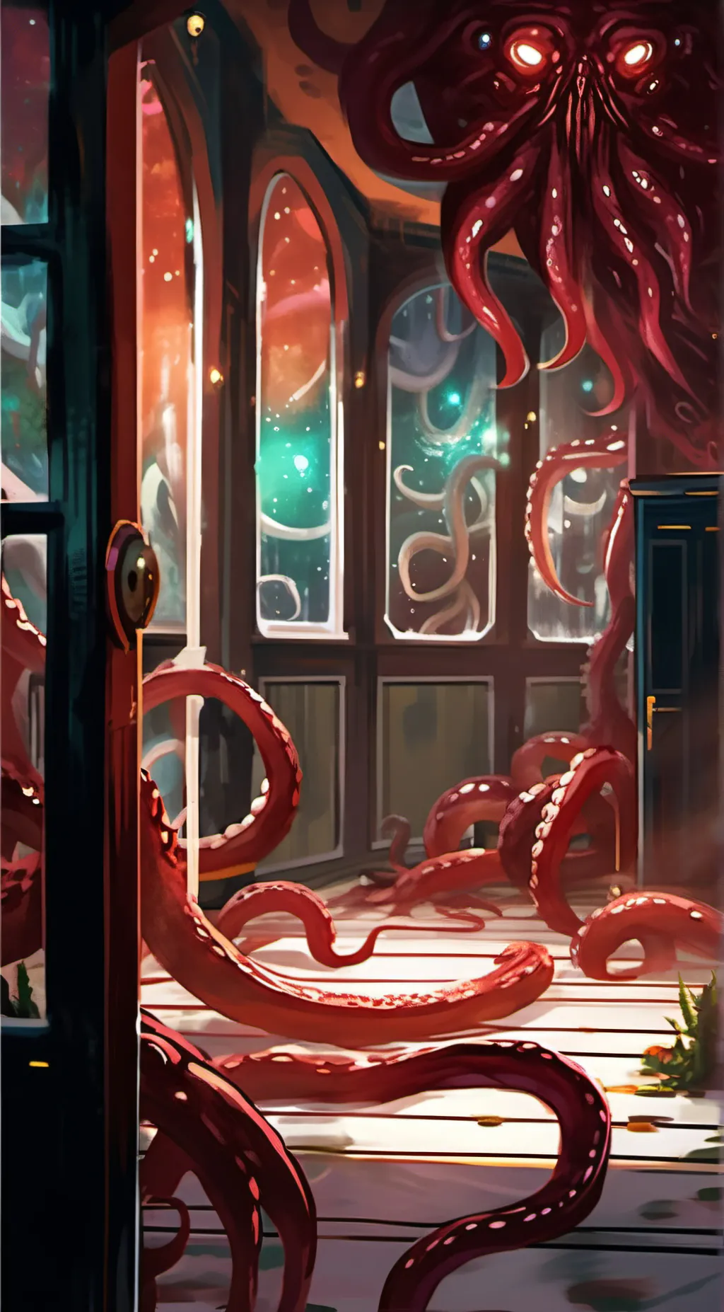 ai character: Night Visitor background