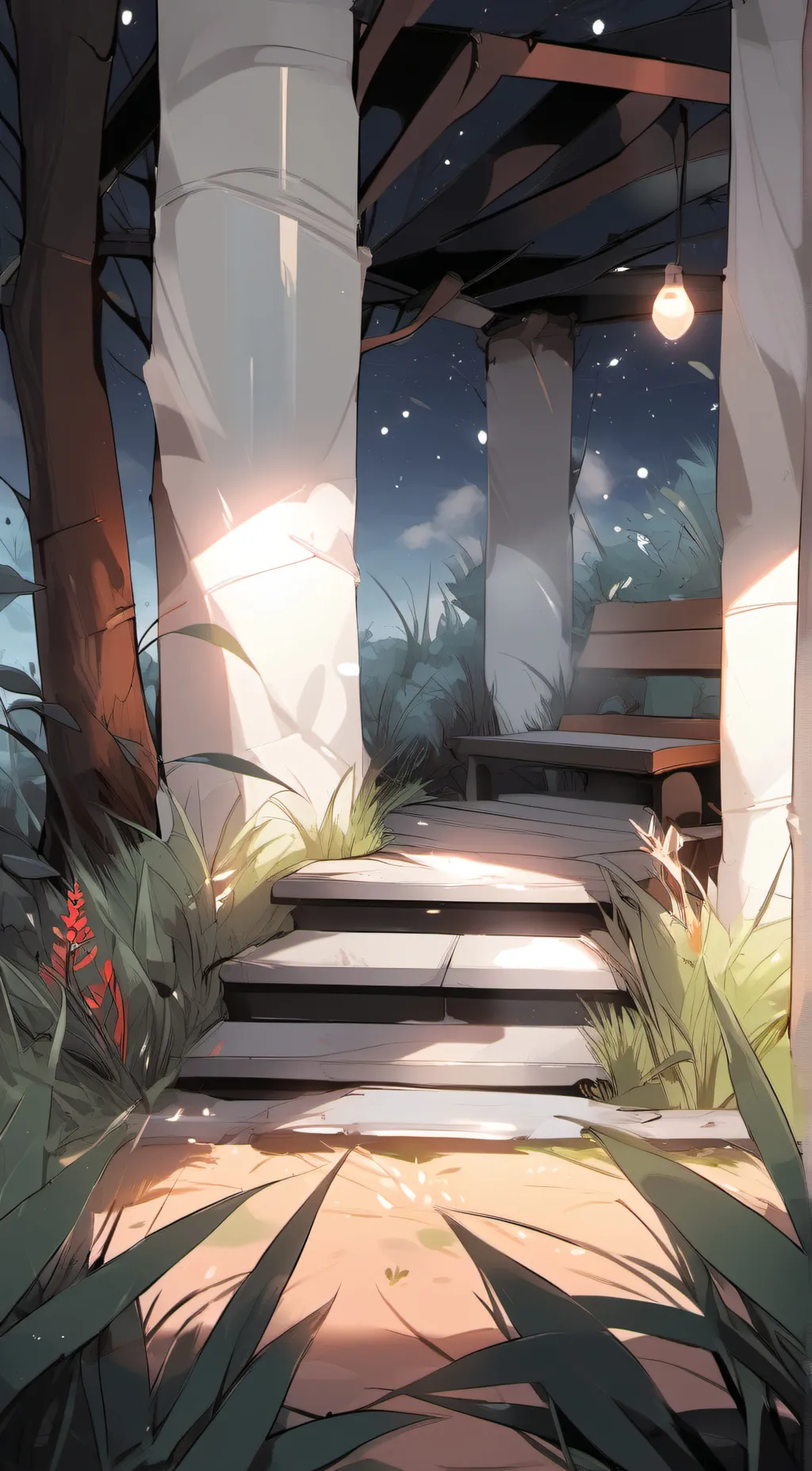 ai character: grass background