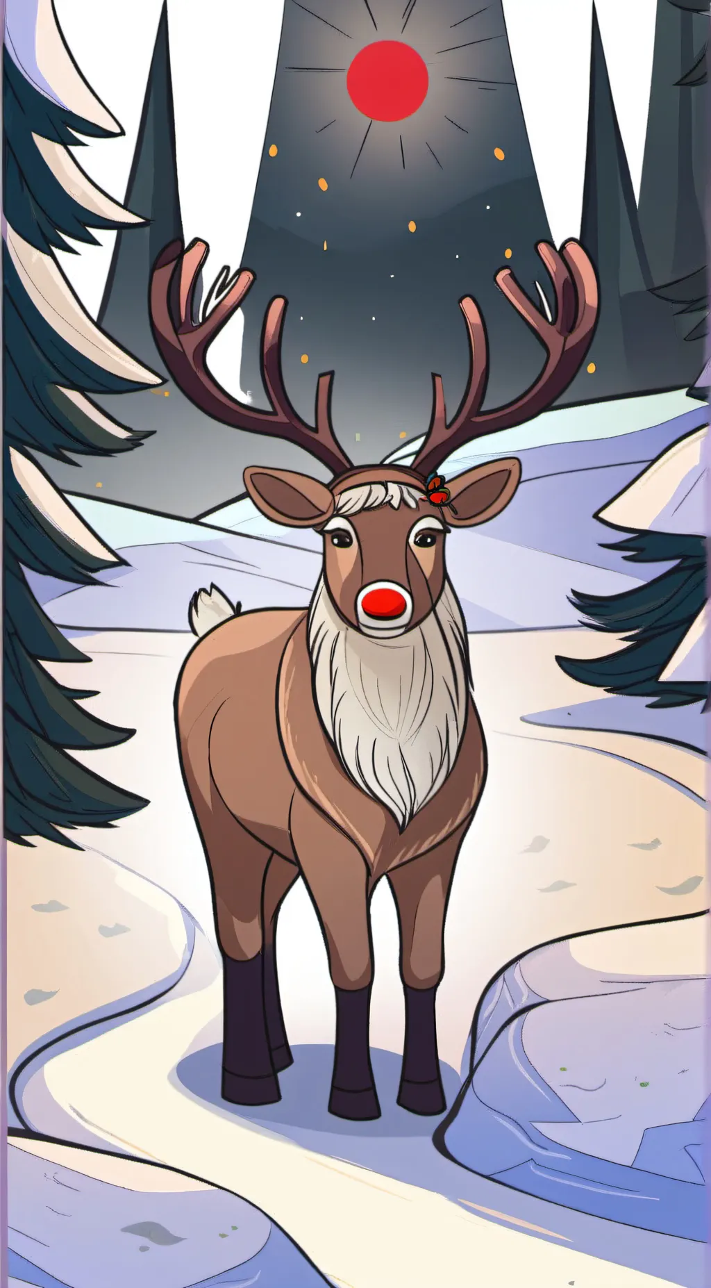 ai character: Rudolph  background