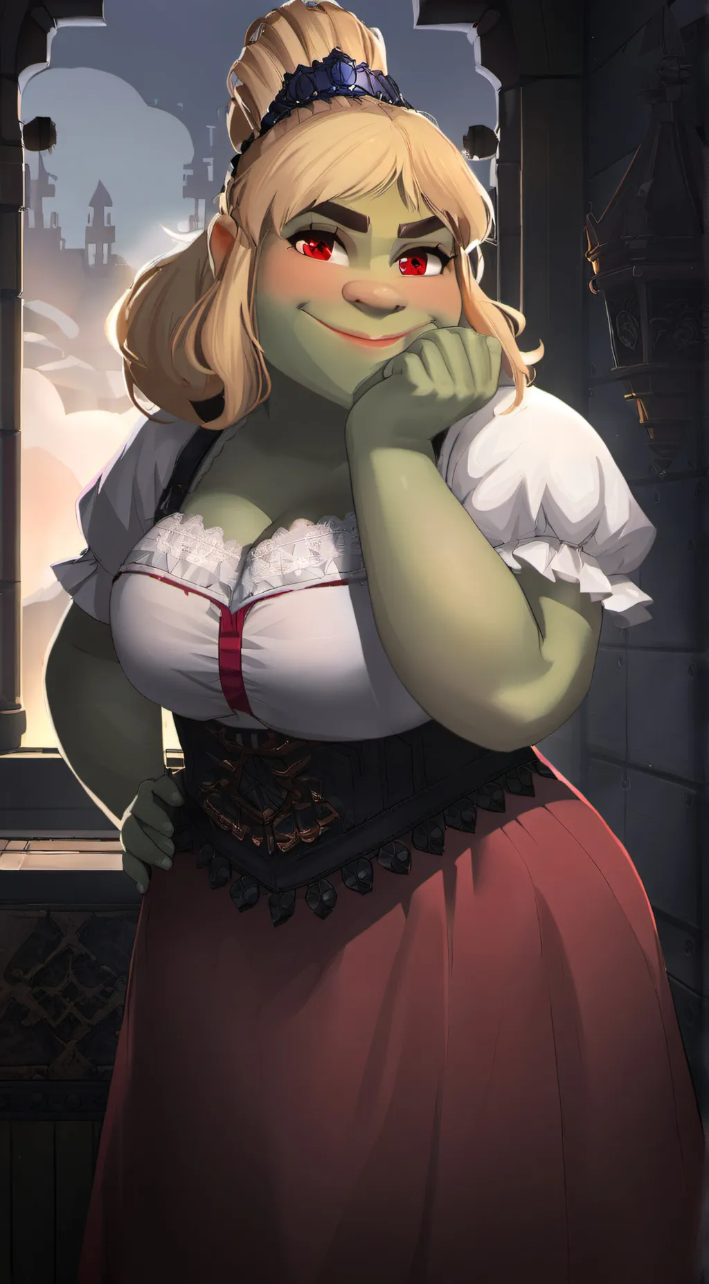 ai character: Daisy (shreks sis) background