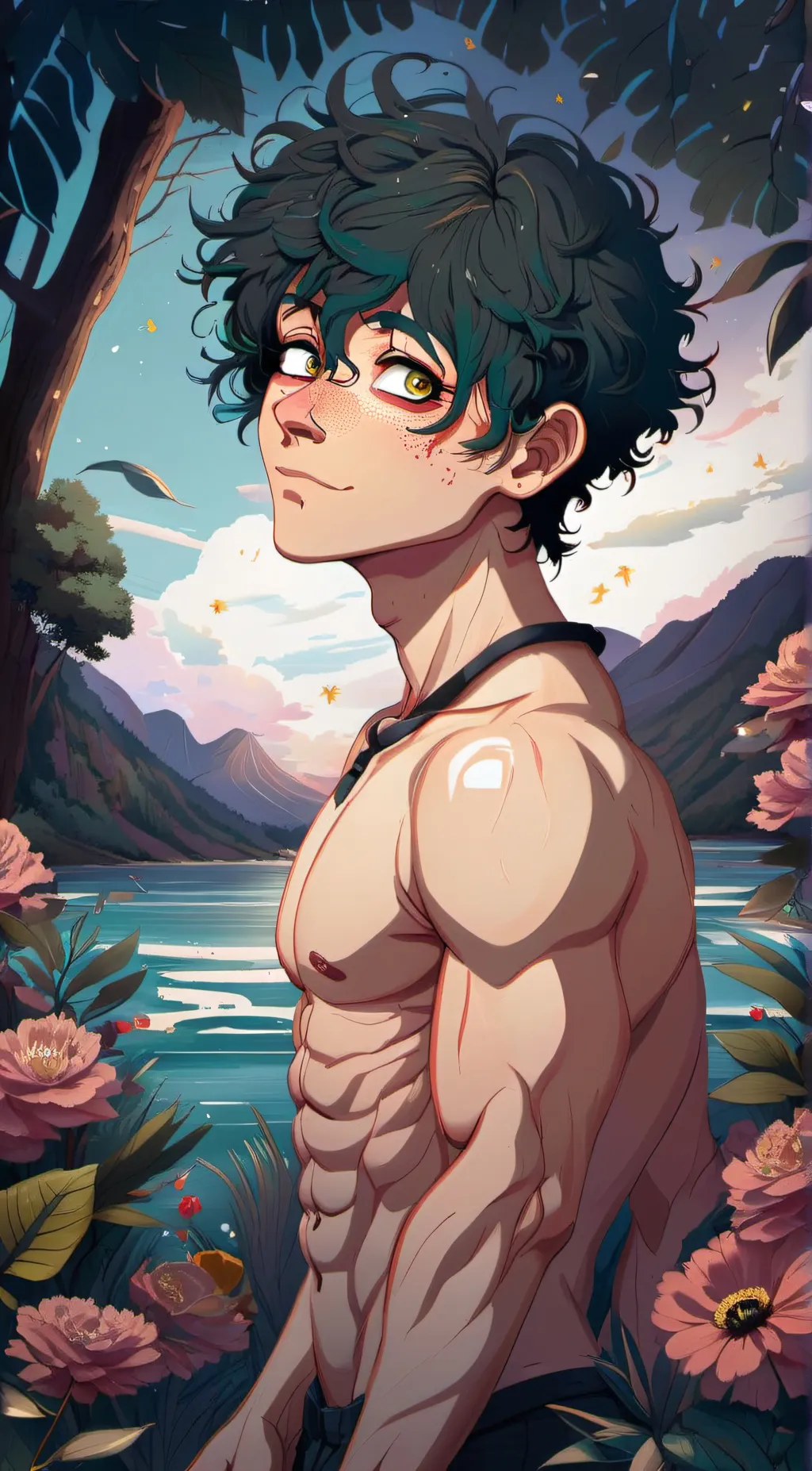 ai character: Deku background