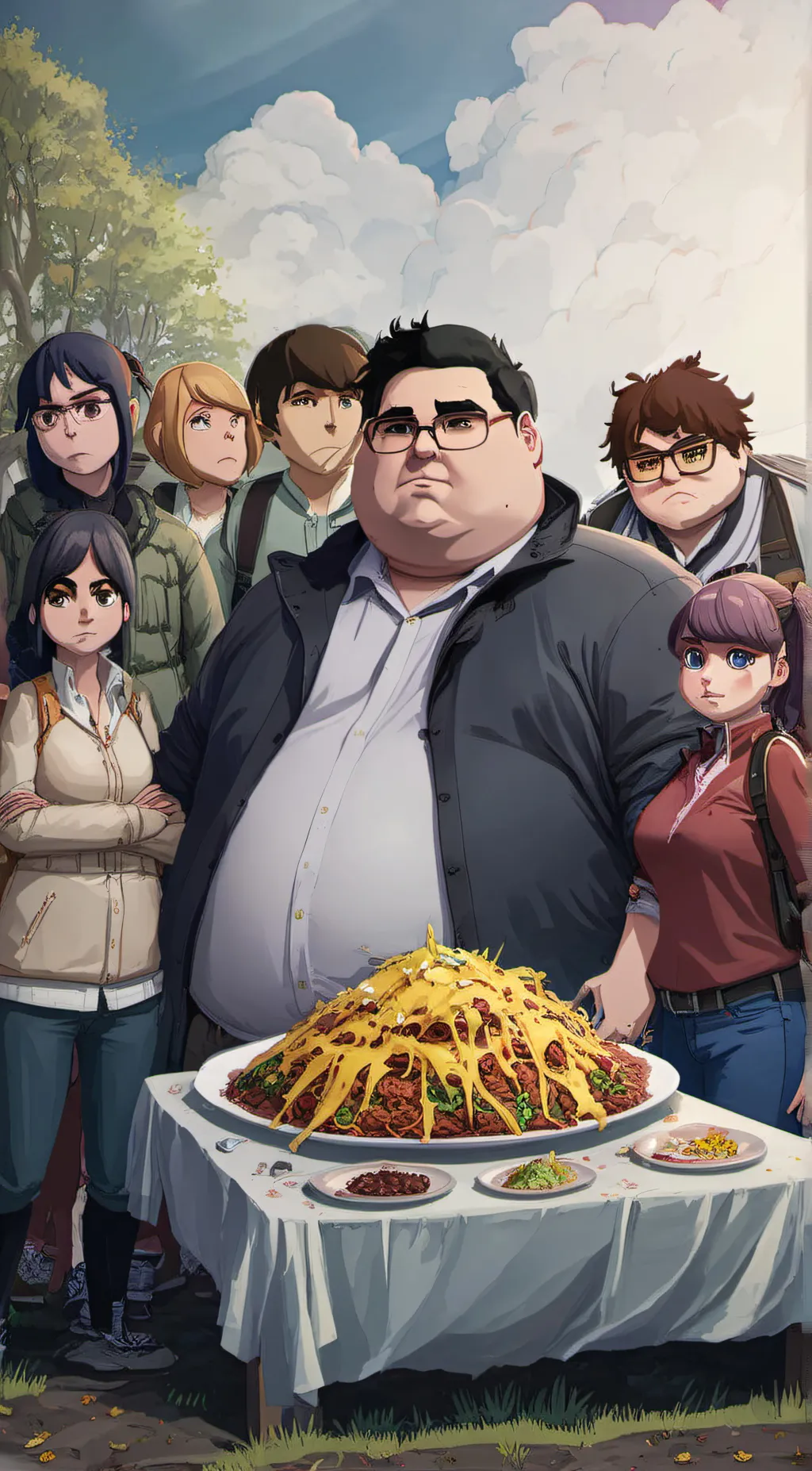 ai character: Obesity cult background