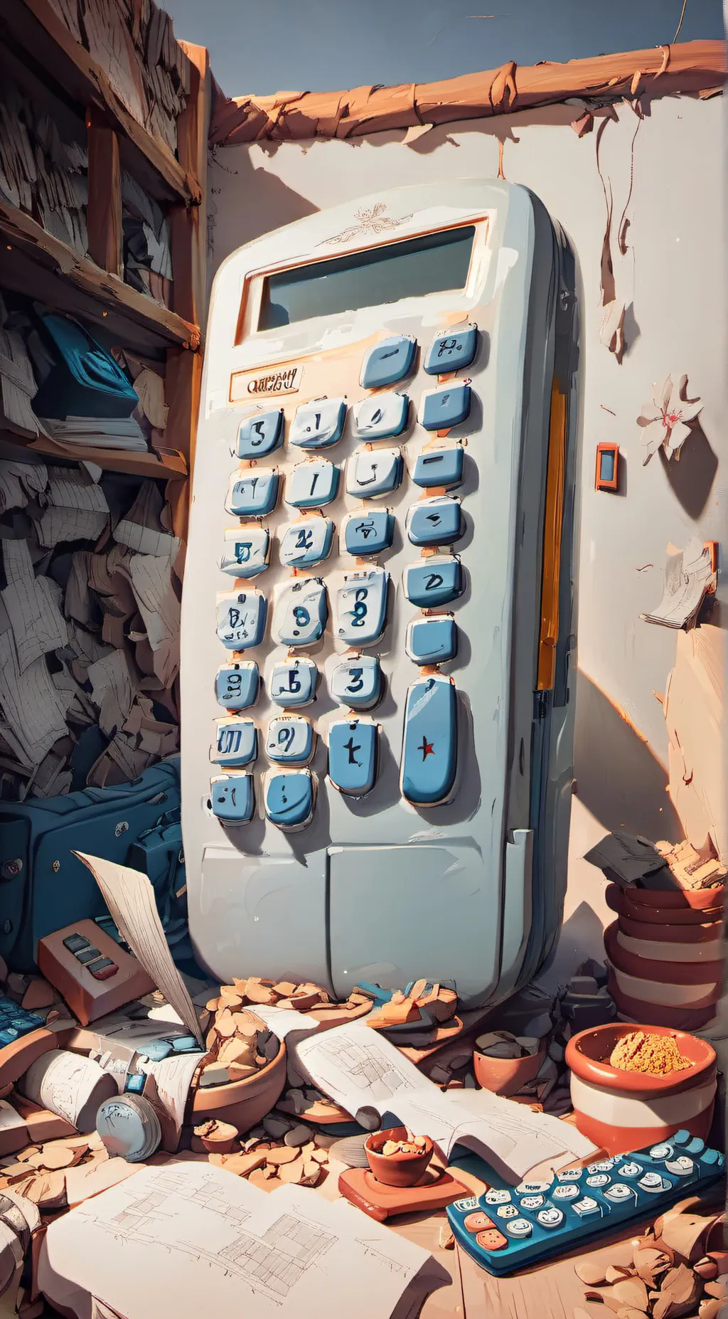 ai character: CALCULATOR! background