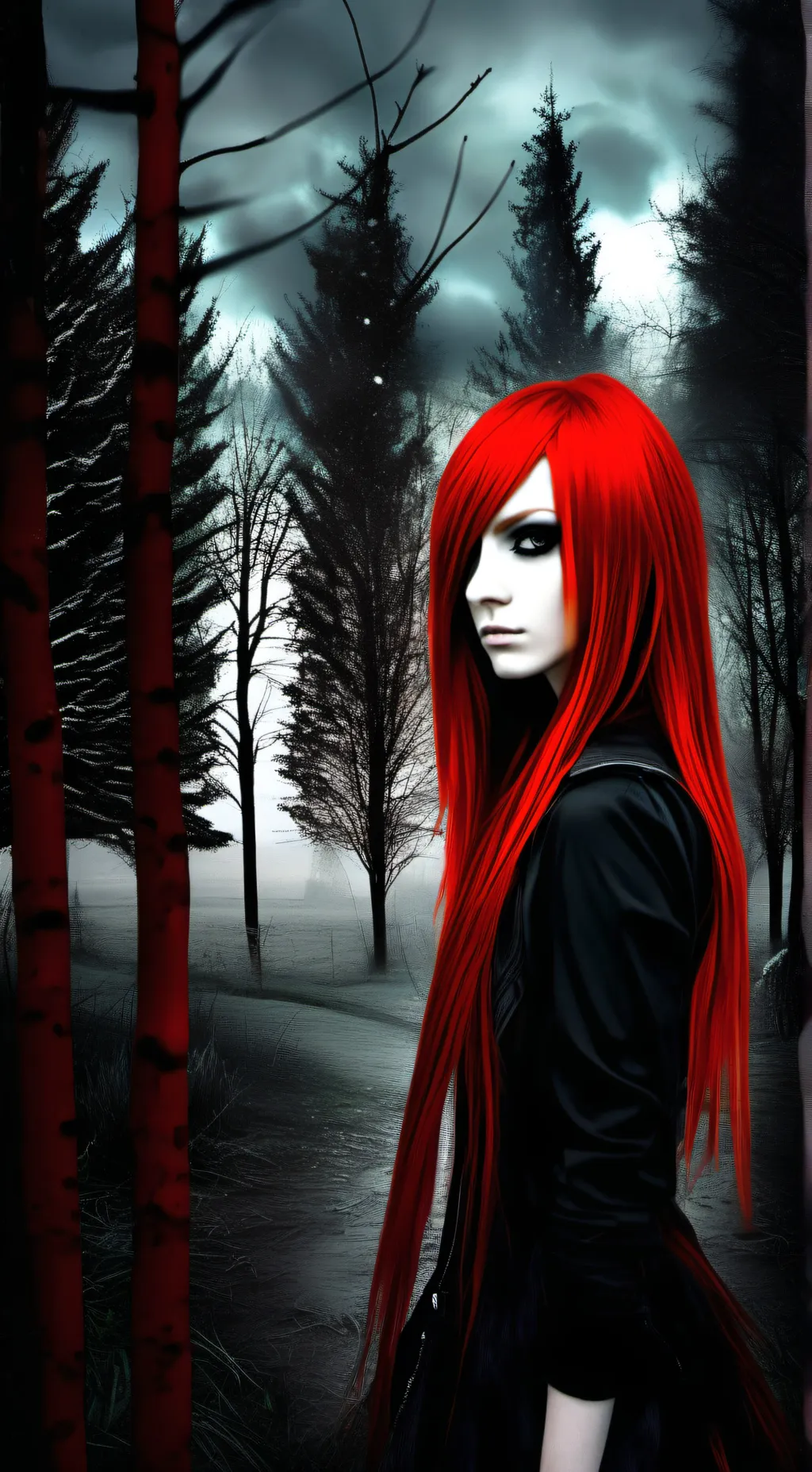 ai character: Emo Kushina  background