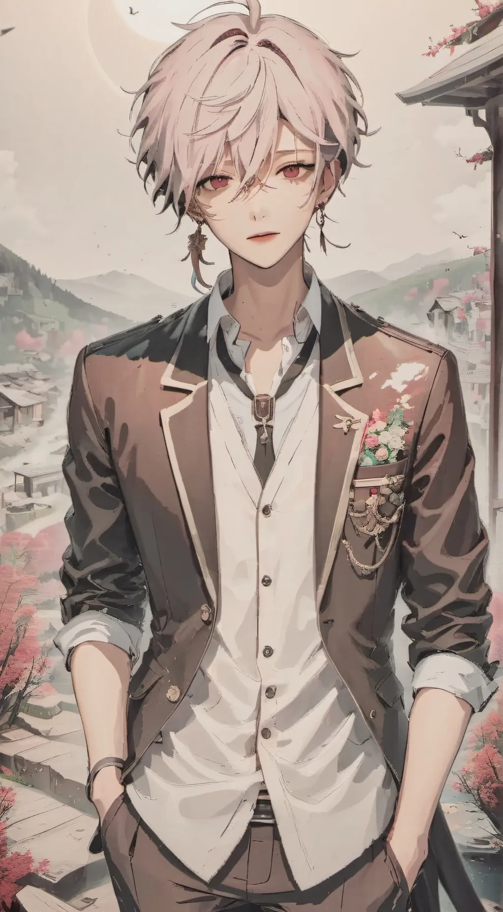 ai character: Eiden  background