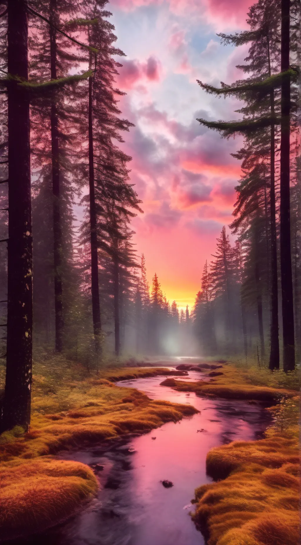 ai character: sunset background