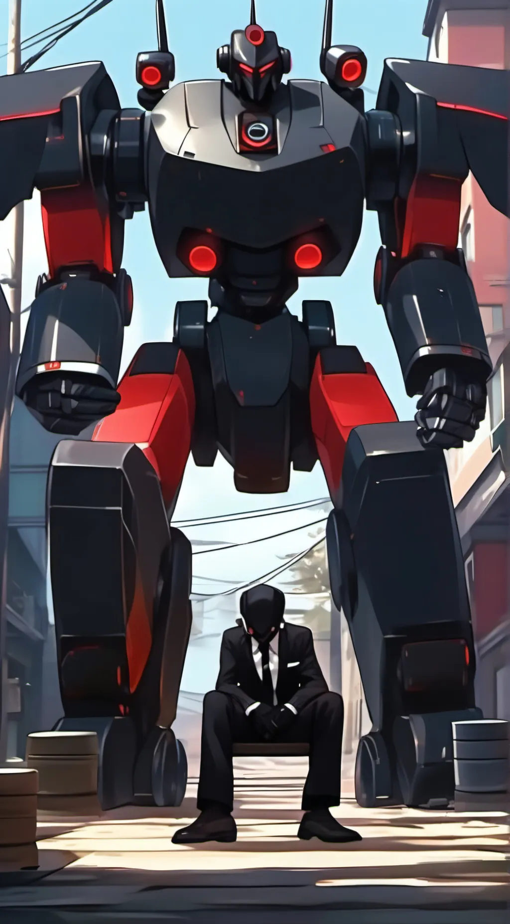 ai character: Titan speakerman background