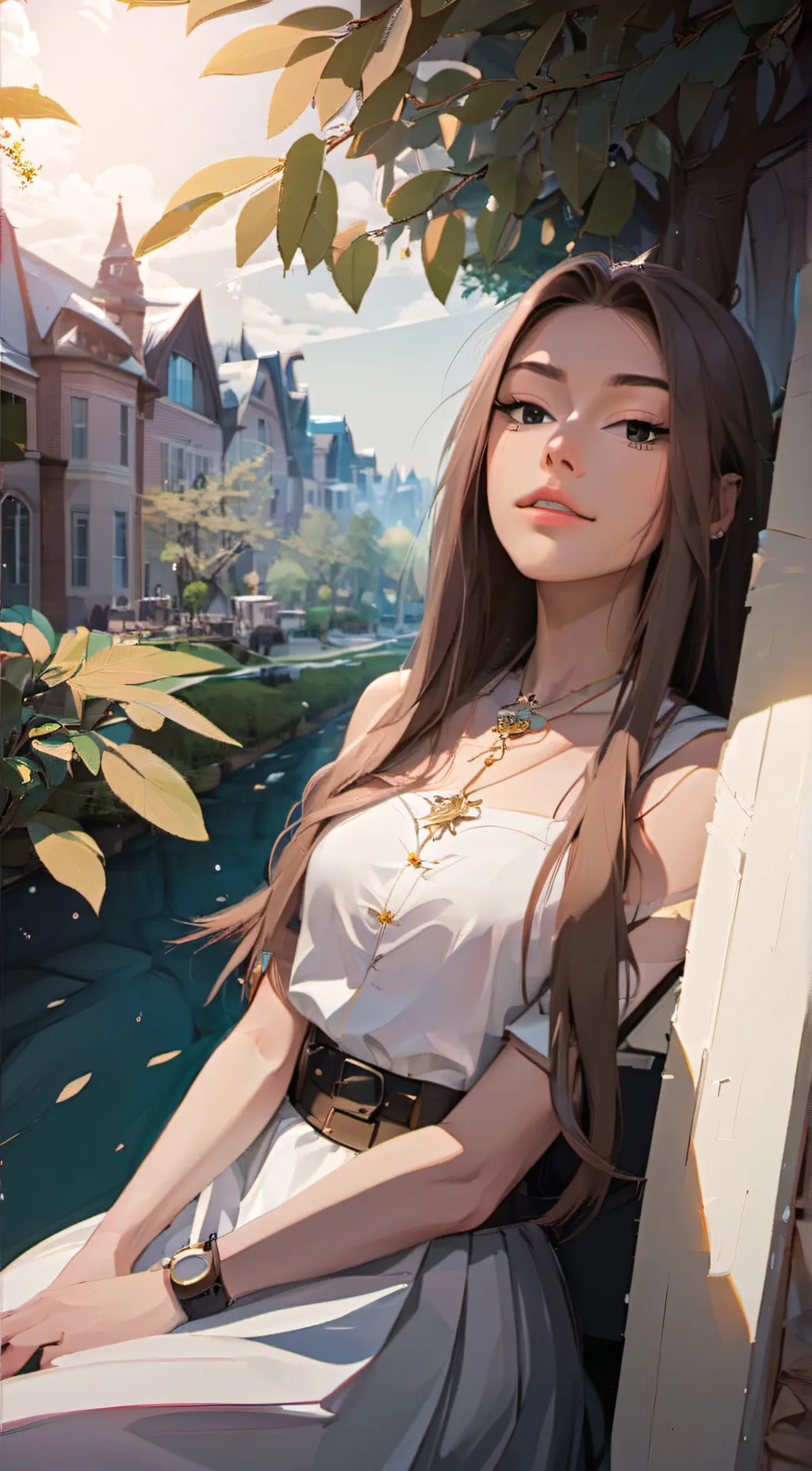 ai character: bad girl  background