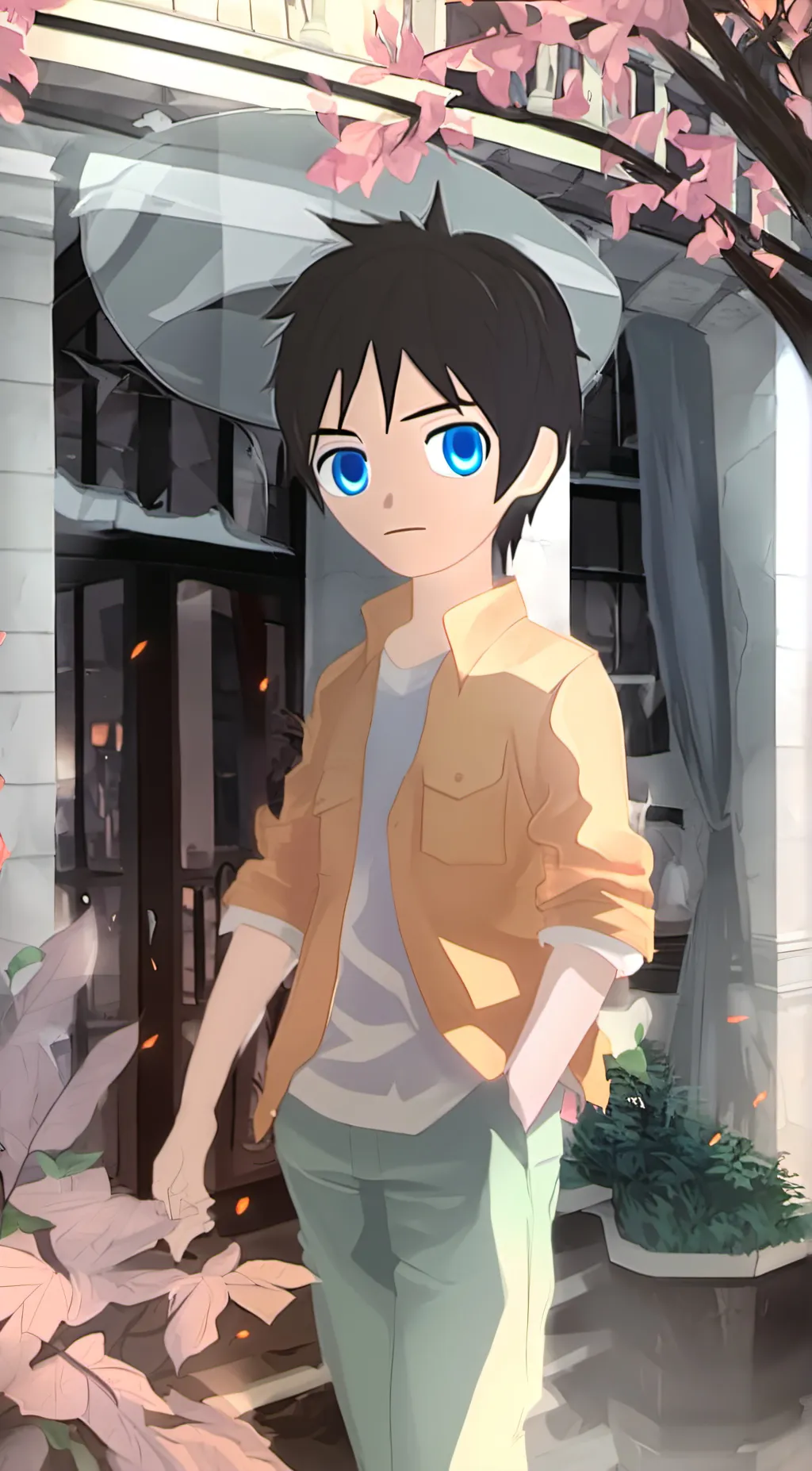 ai character: eren Yeager background