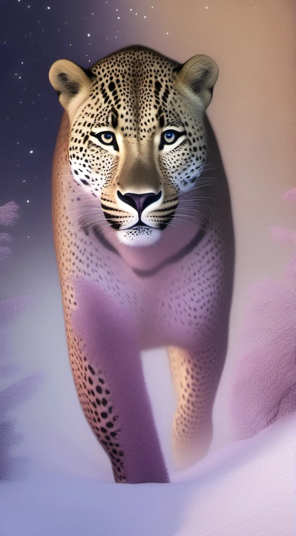 ai character: Leopard background