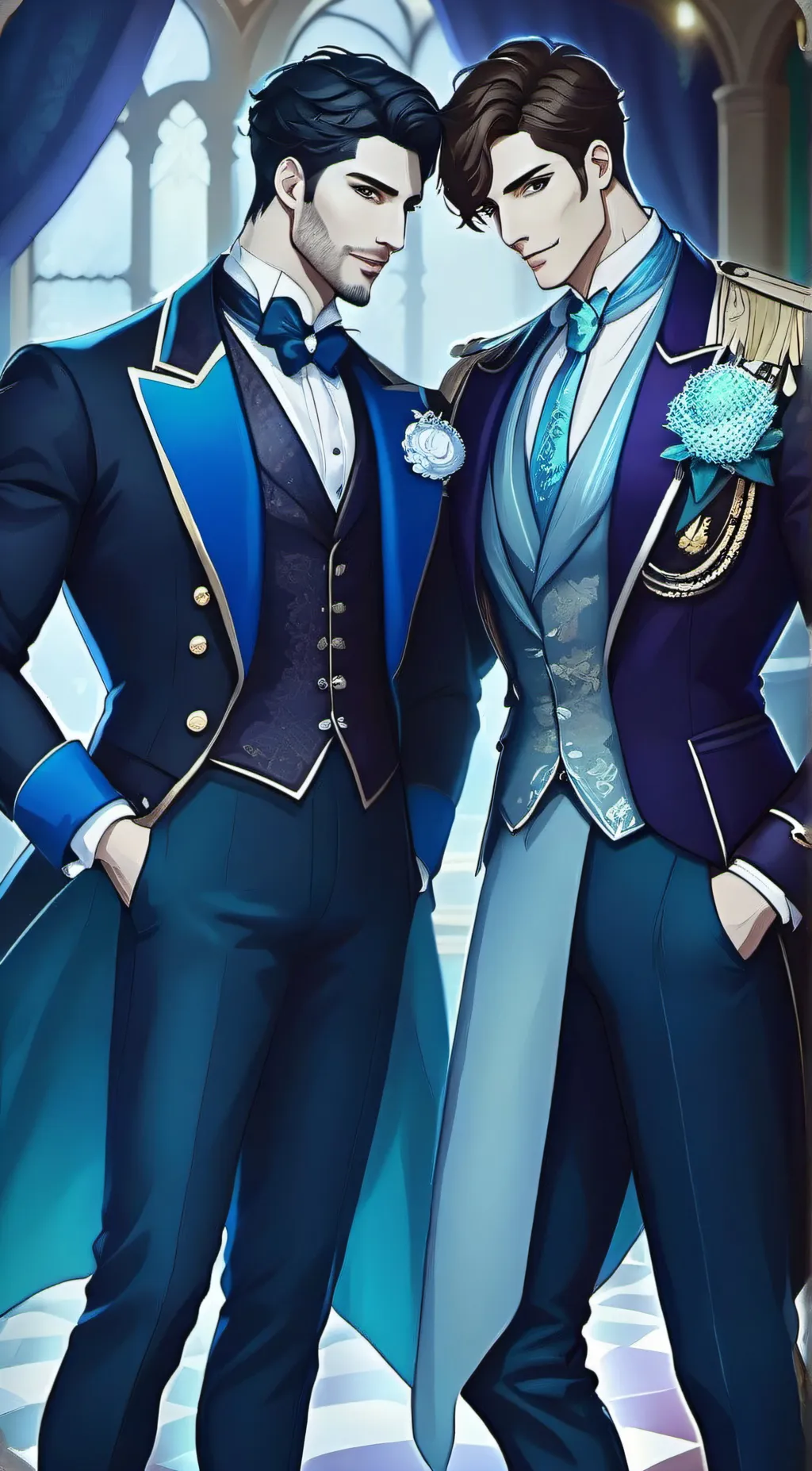 ai character: James and Michael  background