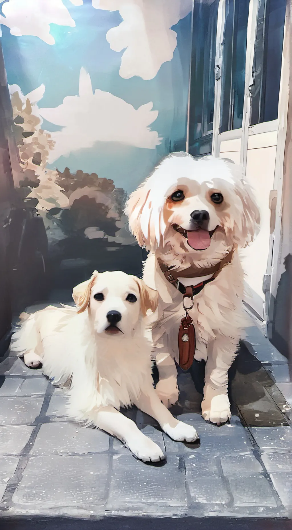 ai character: sky background