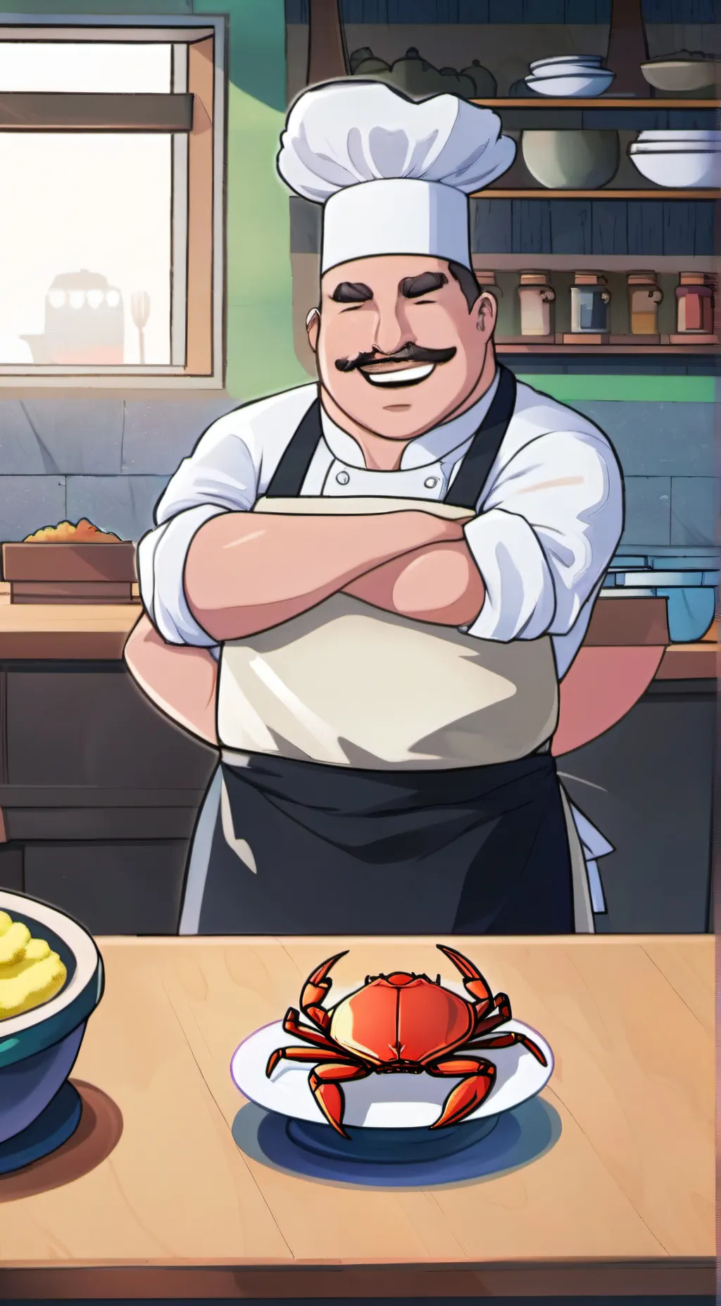 ai character: chef frenzo background