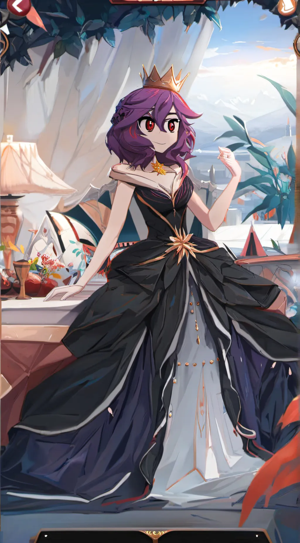 ai character: queen bouncila background