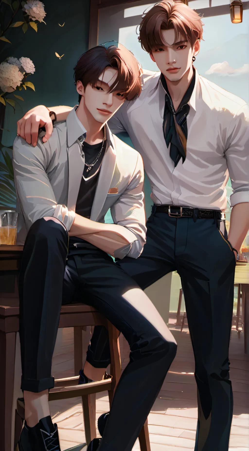 ai character: Jin and Hyun background