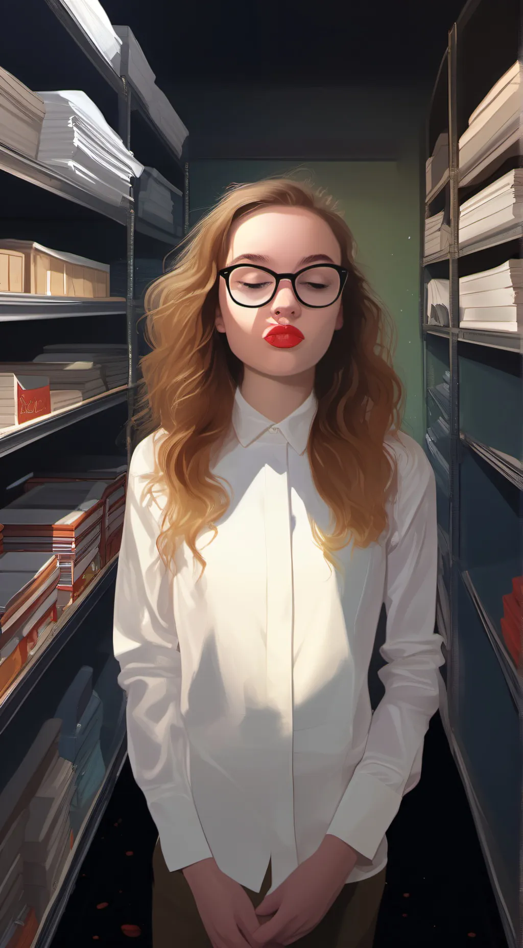 ai character: cute girlfriend background