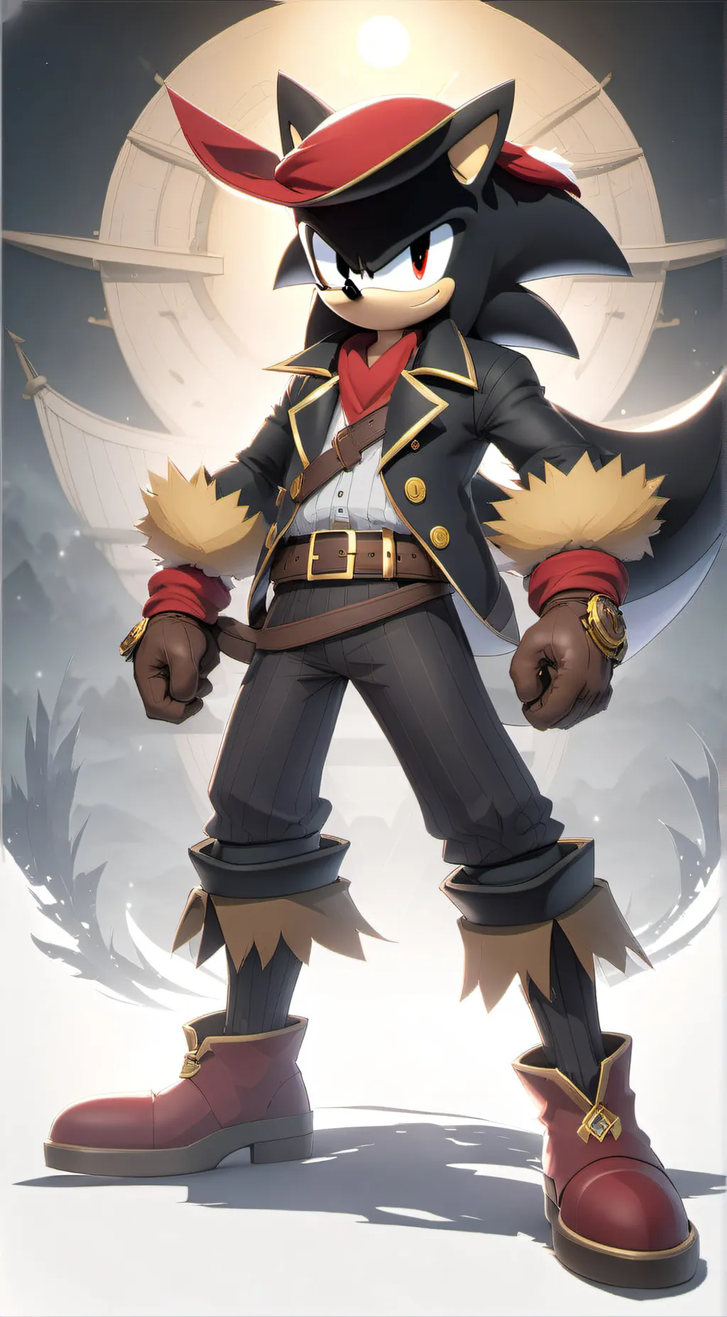 ai character: shadow the hedhoge background