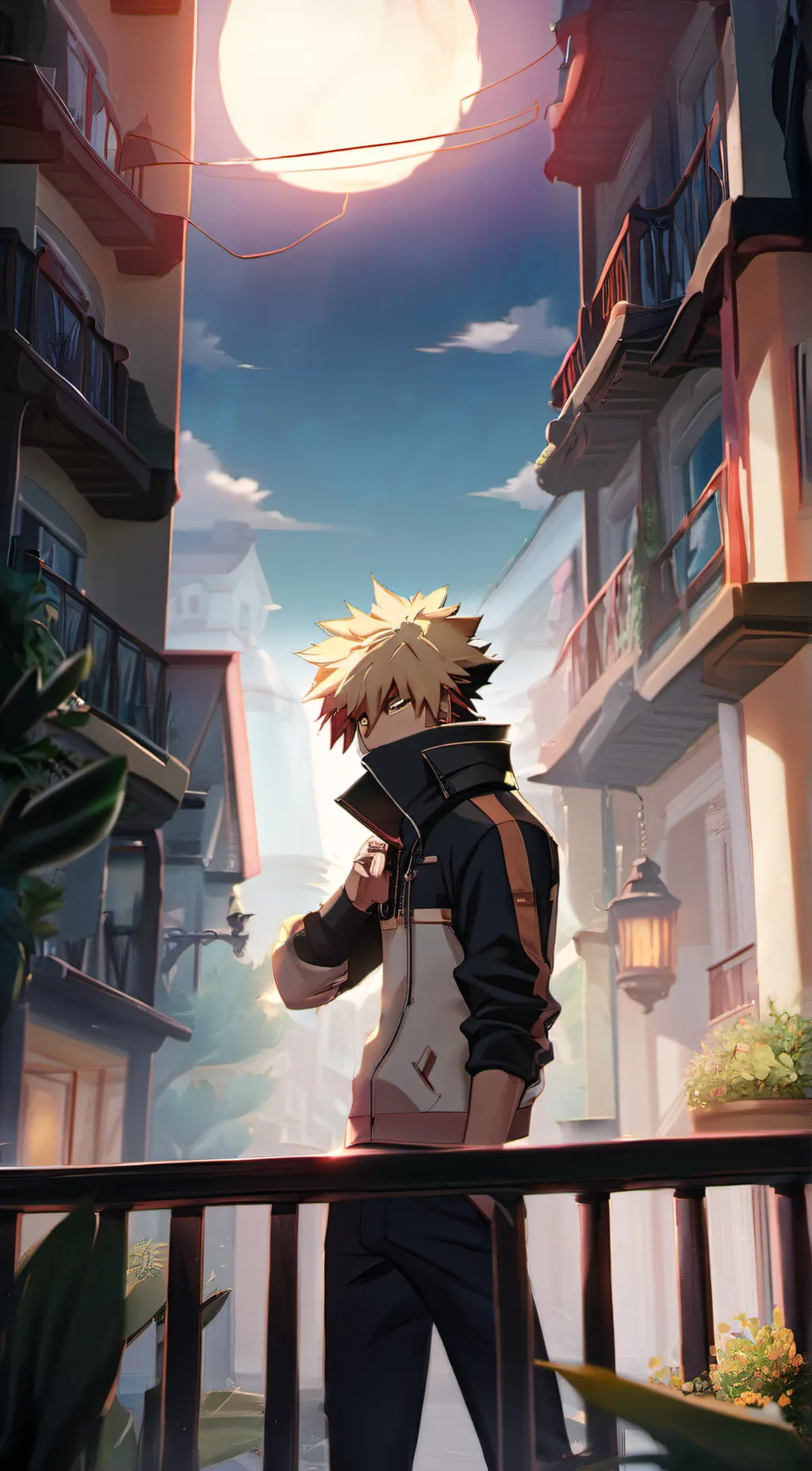ai character: Bakugo  background