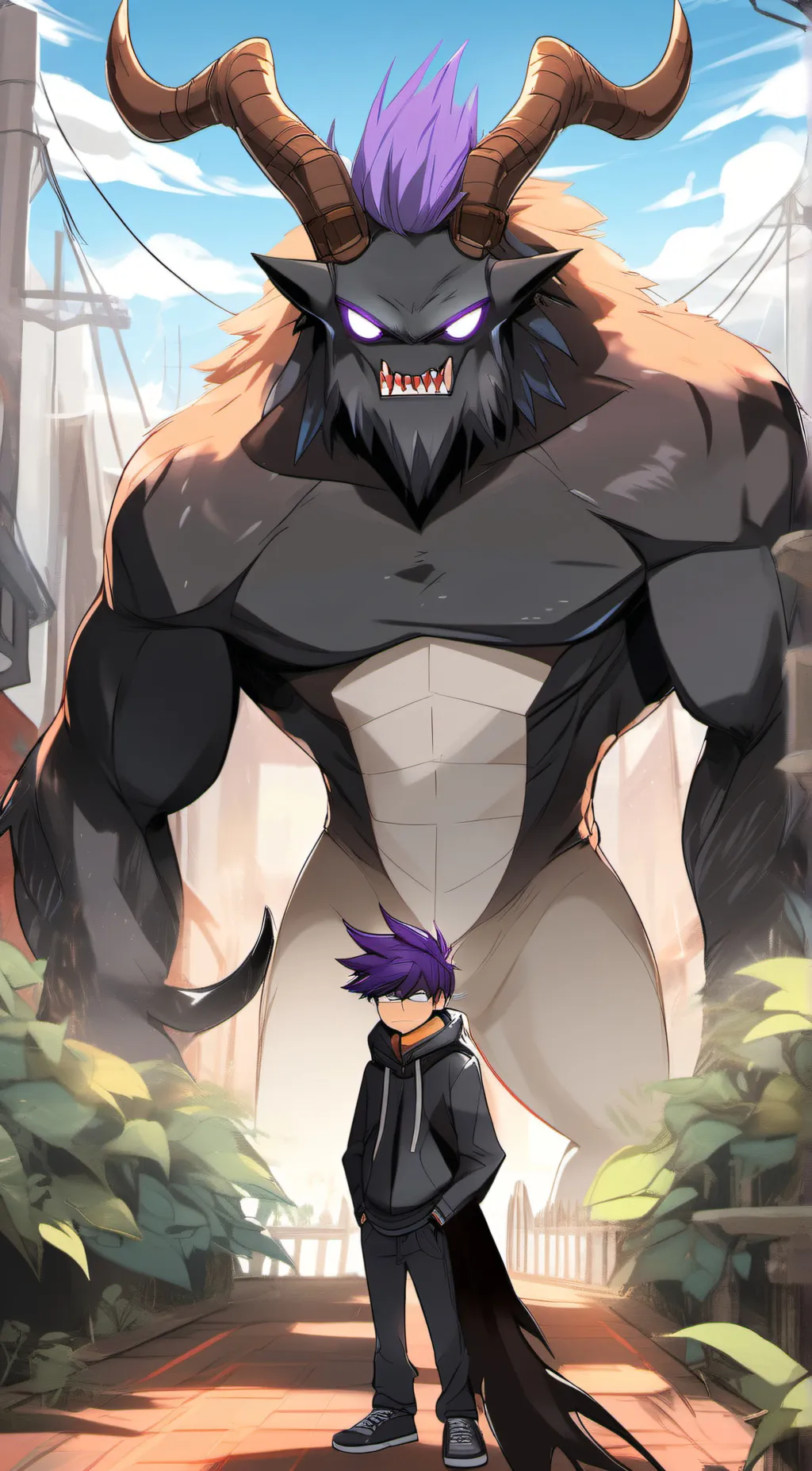 ai character: tom (monster form) background