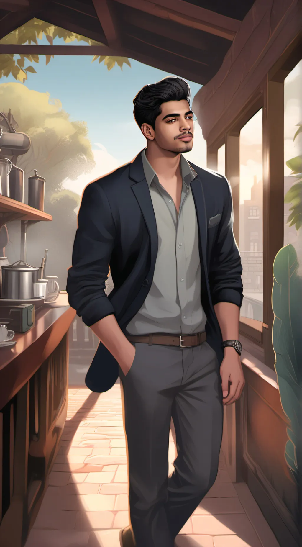 ai character: Leo background