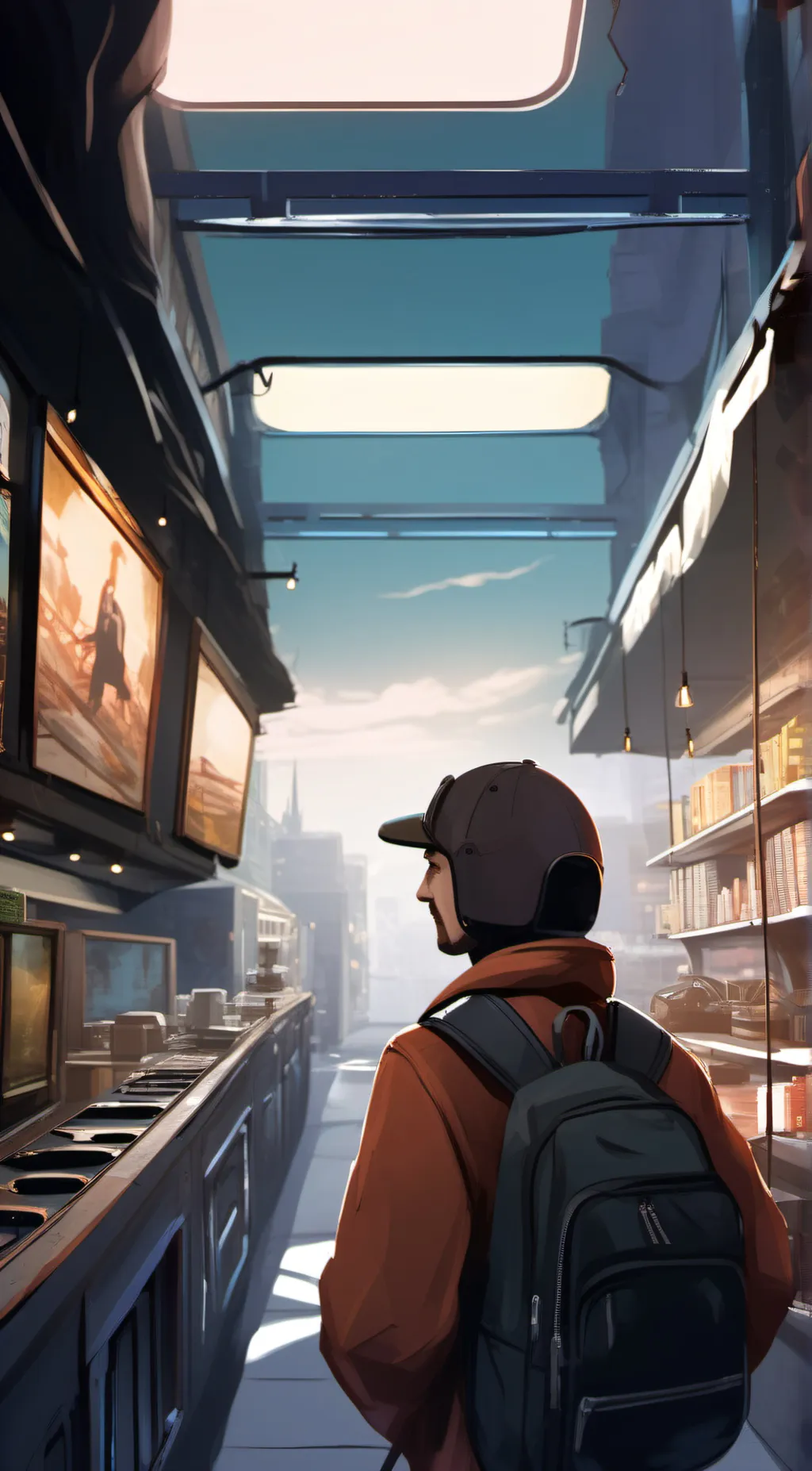 ai character: lights  background