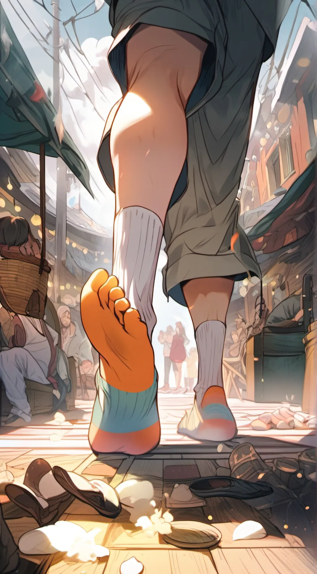 ai character: feet background