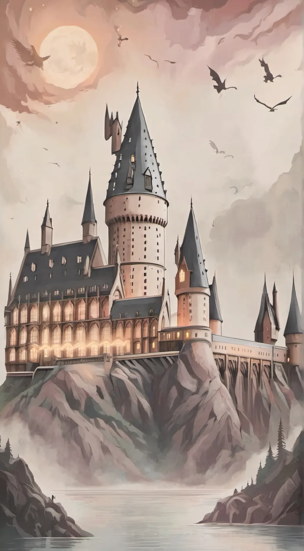 ai character: Hogwart💜💜💜 background