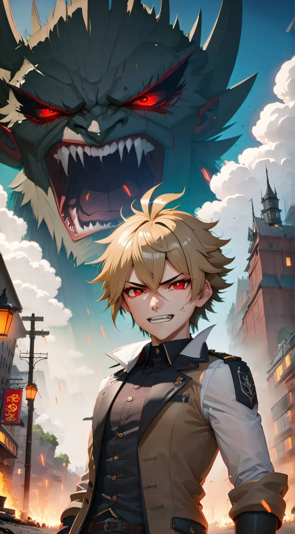 ai character: Bakugou 💥 background