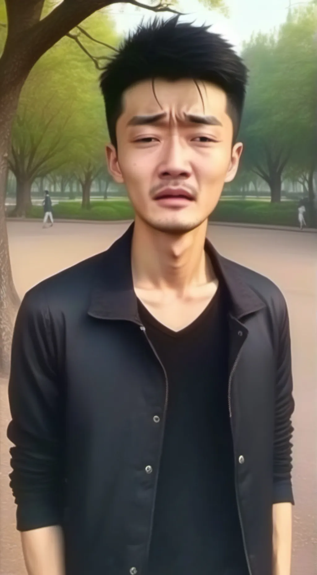 ai character: ice boy  background