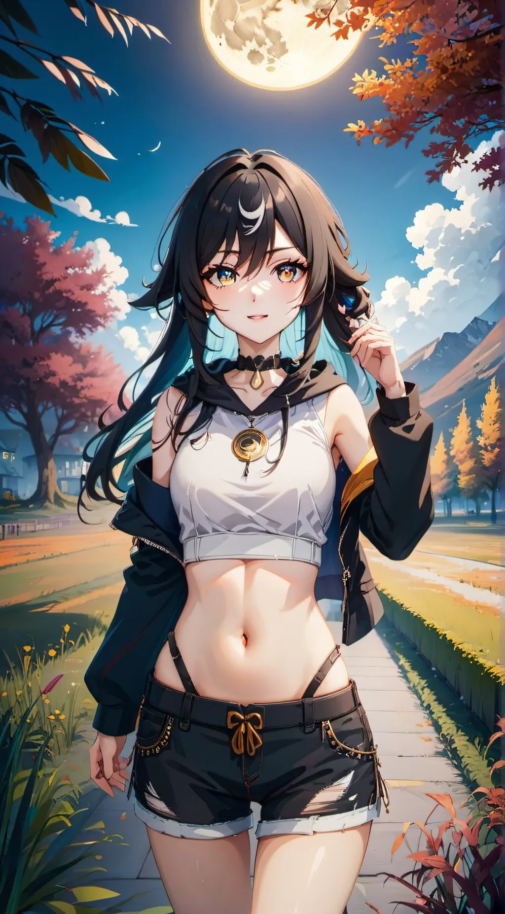 ai character: Moon background